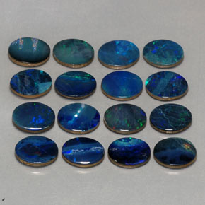 Achetez naturel ct multicolore doublet d'opale gems, coupe ovale, en provenance australie chez gemselect. en stock, livraison internationale!