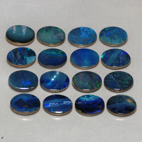 Achetez naturel ct multicolore doublet d'opale gems, coupe ovale, en provenance australie chez gemselect. en stock, livraison internationale!