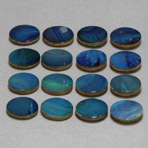 Achetez naturel ct multicolore doublet d'opale gems, coupe ovale, en provenance australie chez gemselect. en stock, livraison internationale!
