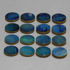 Achetez naturel ct multicolore doublet d'opale gems, coupe ovale, en provenance australie chez gemselect. en stock, livraison internationale!
