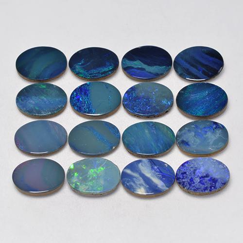 Achetez naturel 11,31ct multicolore doublet d'opale gems, coupe ovale, en provenance australie chez gemselect. en stock, livraison internationale!