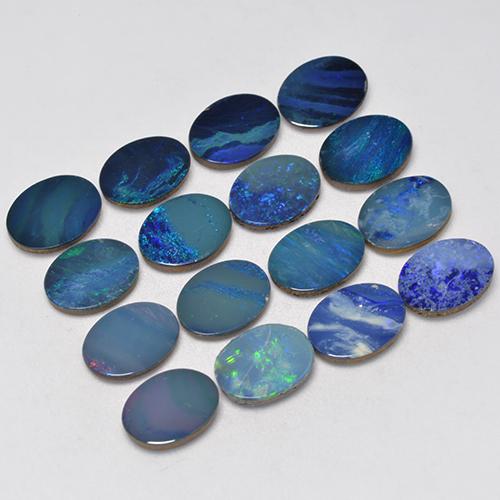 Achetez naturel 11,31ct multicolore doublet d'opale gems, coupe ovale, en provenance australie chez gemselect. en stock, livraison internationale!