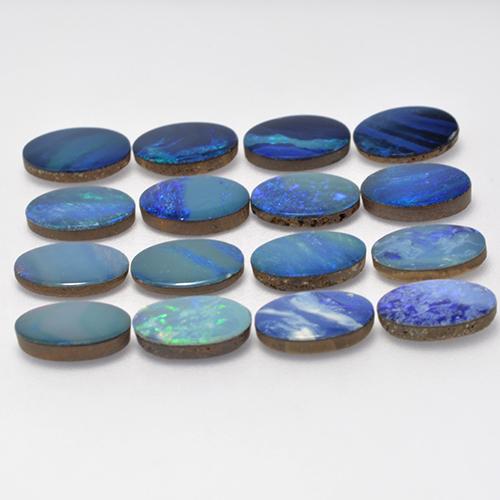 Achetez naturel 11,31ct multicolore doublet d'opale gems, coupe ovale, en provenance australie chez gemselect. en stock, livraison internationale!