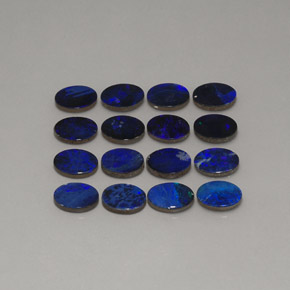 Achetez naturel ct multicolore doublet d'opale gems, coupe ovale, en provenance australie chez gemselect. en stock, livraison internationale!