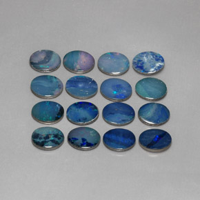 Achetez naturel ct multicolore doublet d'opale gems, coupe ovale, en provenance australie chez gemselect. en stock, livraison internationale!