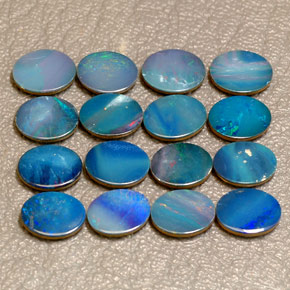 Achetez naturel ct multicolore doublet d'opale gems, coupe ovale, en provenance australie chez gemselect. en stock, livraison internationale!