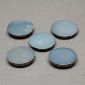 Achetez naturel ct multicolore doublet d'opale gems, coupe ovale, en provenance australie chez gemselect. en stock, livraison internationale!