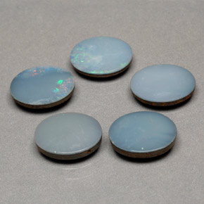 Achetez naturel ct multicolore doublet d'opale gems, coupe ovale, en provenance australie chez gemselect. en stock, livraison internationale!