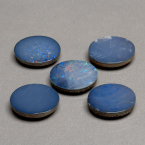 Achetez naturel ct multicolore doublet d'opale gems, coupe ovale, en provenance australie chez gemselect. en stock, livraison internationale!