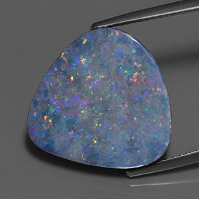 Doublet d'opale multicolore naturelle forme fantaisie, 10,33 ct, opaque