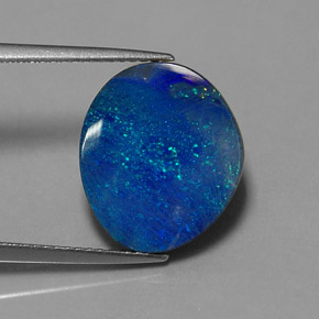 Doublet d'opale multicolore naturelle forme fantaisie, 6,11 ct, opaque