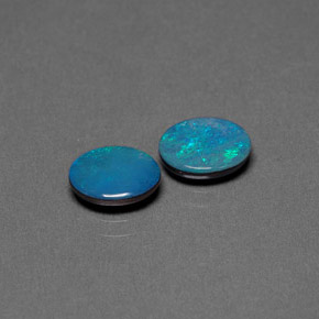 Achetez naturel ct multicolore doublet d'opale gems, coupe ovale, en provenance australie chez gemselect. en stock, livraison internationale!