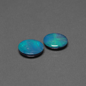 Achetez naturel ct multicolore doublet d'opale gems, coupe ovale, en provenance australie chez gemselect. en stock, livraison internationale!
