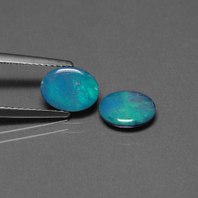 Achetez naturel ct multicolore doublet d'opale gems, coupe ovale, en provenance australie chez gemselect. en stock, livraison internationale!