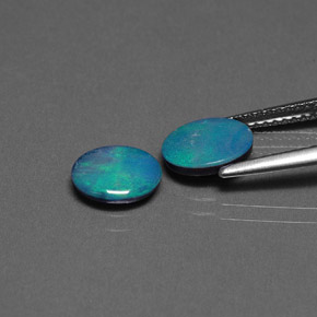 Achetez naturel ct multicolore doublet d'opale gems, coupe ovale, en provenance australie chez gemselect. en stock, livraison internationale!