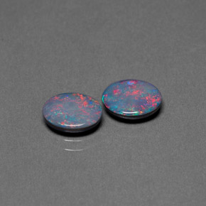 Achetez naturel ct multicolore doublet d'opale gems, coupe ovale, en provenance australie chez gemselect. en stock, livraison internationale!