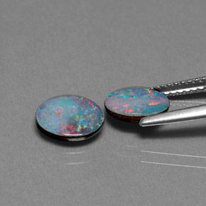 Achetez naturel ct multicolore doublet d'opale gems, coupe ovale, en provenance australie chez gemselect. en stock, livraison internationale!