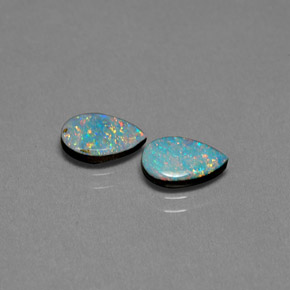 Achetez naturel ct multicolore doublet d'opale gems, en forme de poire, en provenance australie chez gemselect. en stock, livraison internationale!