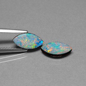 Achetez naturel ct multicolore doublet d'opale gems, marquise, en provenance australie chez gemselect. en stock, livraison internationale!