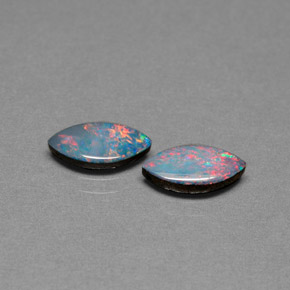 Achetez naturel ct multicolore doublet d'opale gems, marquise, en provenance australie chez gemselect. en stock, livraison internationale!