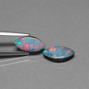 Achetez naturel ct multicolore doublet d'opale gems, marquise, en provenance australie chez gemselect. en stock, livraison internationale!