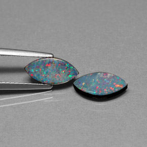 Achetez naturel ct multicolore doublet d'opale gems, marquise, en provenance australie chez gemselect. en stock, livraison internationale!
