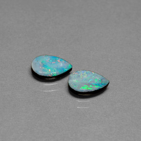 Achetez naturel ct multicolore doublet d'opale gems, en forme de poire, en provenance australie chez gemselect. en stock, livraison internationale!