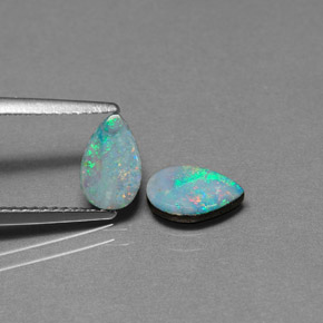 Achetez naturel ct multicolore doublet d'opale gems, en forme de poire, en provenance australie chez gemselect. en stock, livraison internationale!
