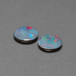 Achetez naturel ct multicolore doublet d'opale gems, coupe ovale, en provenance australie chez gemselect. en stock, livraison internationale!