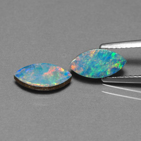 Achetez naturel ct multicolore doublet d'opale gems, marquise, en provenance australie chez gemselect. en stock, livraison internationale!