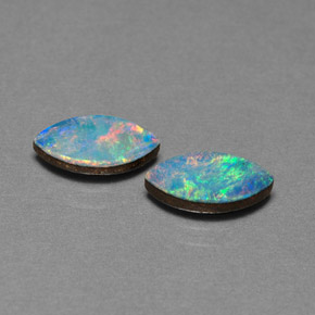 Achetez naturel ct multicolore doublet d'opale gems, marquise, en provenance australie chez gemselect. en stock, livraison internationale!