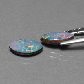 Achetez naturel ct multicolore doublet d'opale gems, marquise, en provenance australie chez gemselect. en stock, livraison internationale!