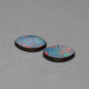 Achetez naturel ct multicolore doublet d'opale gems, marquise, en provenance australie chez gemselect. en stock, livraison internationale!