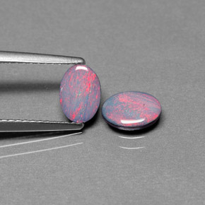 Achetez naturel ct multicolore doublet d'opale gems, coupe ovale, en provenance australie chez gemselect. en stock, livraison internationale!