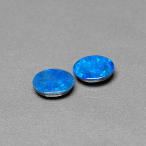 Achetez naturel ct multicolore doublet d'opale gems, coupe ovale, en provenance australie chez gemselect. en stock, livraison internationale!