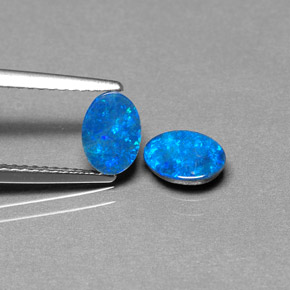 Achetez naturel ct multicolore doublet d'opale gems, coupe ovale, en provenance australie chez gemselect. en stock, livraison internationale!