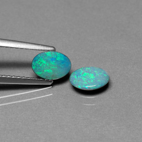 Achetez naturel ct Multicolore Opale Doublet gems, Coupe ovale, En provenance Australie chez GemSelect. En stock, livraison internationale!