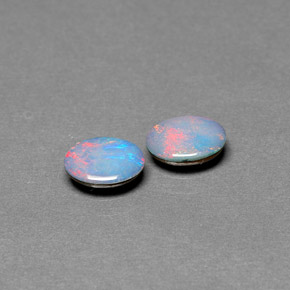 Achetez naturel ct multicolore doublet d'opale gems, coupe ovale, en provenance australie chez gemselect. en stock, livraison internationale!