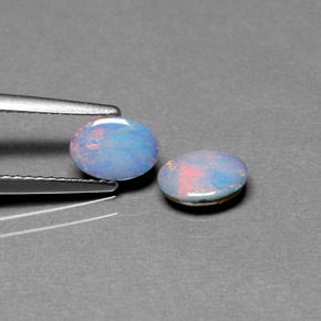 Achetez naturel ct multicolore doublet d'opale gems, coupe ovale, en provenance australie chez gemselect. en stock, livraison internationale!