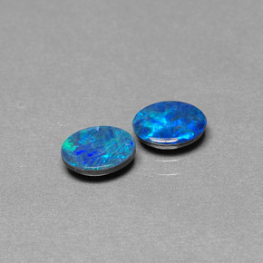 Achetez naturel ct multicolore doublet d'opale gems, coupe ovale, en provenance australie chez gemselect. en stock, livraison internationale!