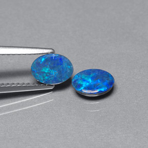 Achetez naturel ct multicolore doublet d'opale gems, coupe ovale, en provenance australie chez gemselect. en stock, livraison internationale!