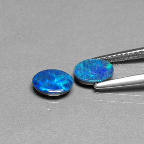 Achetez naturel ct multicolore doublet d'opale gems, coupe ovale, en provenance australie chez gemselect. en stock, livraison internationale!