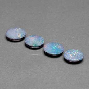 Achetez naturel ct Multicolore Opale Doublet gems, Coupe ovale, En provenance Australie chez GemSelect. En stock, livraison internationale!