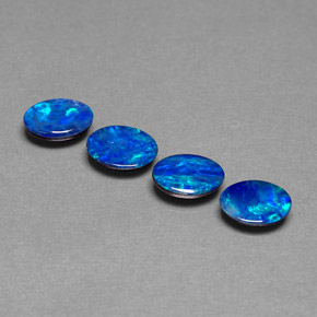 Achetez naturel ct multicolore doublet d'opale gems, coupe ovale, en provenance australie chez gemselect. en stock, livraison internationale!
