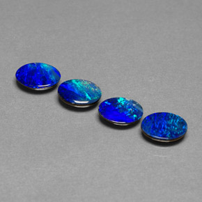 Achetez naturel ct multicolore doublet d'opale gems, coupe ovale, en provenance australie chez gemselect. en stock, livraison internationale!