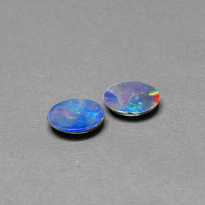 Achetez naturel ct multicolore doublet d'opale gems, coupe ovale, en provenance australie chez gemselect. en stock, livraison internationale!