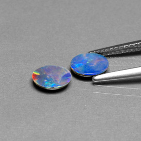 Achetez naturel ct multicolore doublet d'opale gems, coupe ovale, en provenance australie chez gemselect. en stock, livraison internationale!