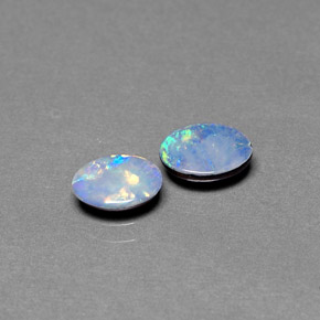 Achetez naturel ct multicolore doublet d'opale gems, coupe ovale, en provenance australie chez gemselect. en stock, livraison internationale!