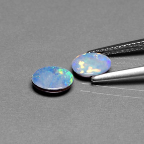 Achetez naturel ct multicolore doublet d'opale gems, coupe ovale, en provenance australie chez gemselect. en stock, livraison internationale!