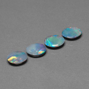 Achetez naturel ct multicolore doublet d'opale gems, coupe ovale, en provenance australie chez gemselect. en stock, livraison internationale!